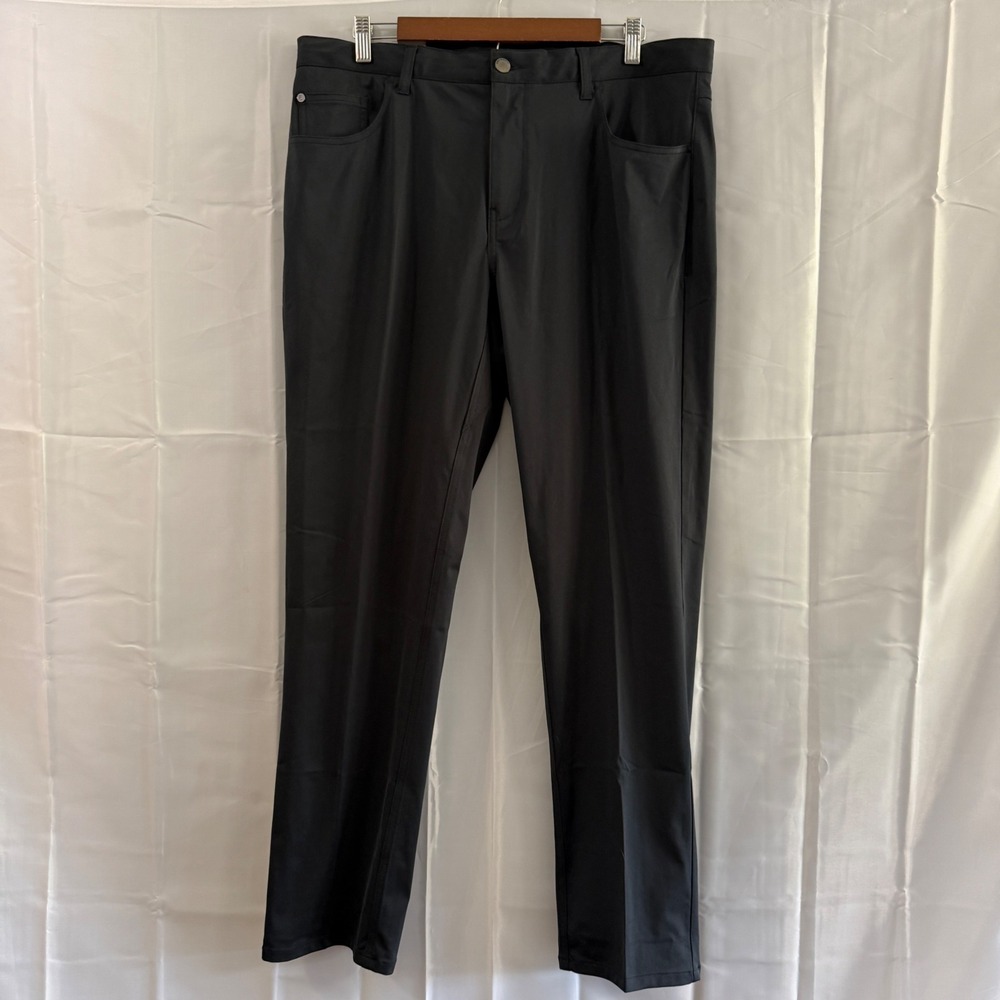 Ashworth Mens Golf Pants Black Mechanical Stretch Performance Trousers 36x31 New